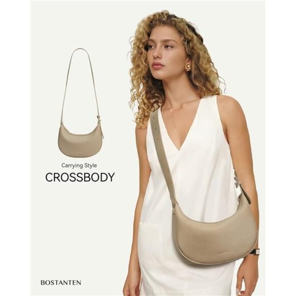 Crescent Shoulder Bag Vegan Leather Purses for Women Trendy Crossbody - Picture 6 of 7